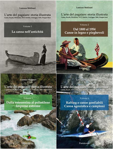 copertine e layout dei volumi de L’arte del pagaiare