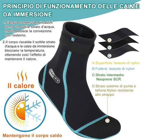 calzini immersione neoprene a confronto