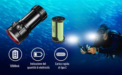 scheda tecnica torcia subacquea (immersioni notturne)