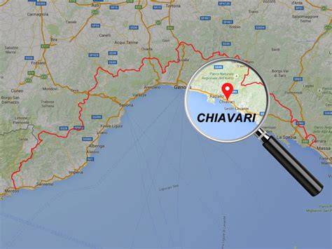 mappa della zona tra Chiavari e Lavagna