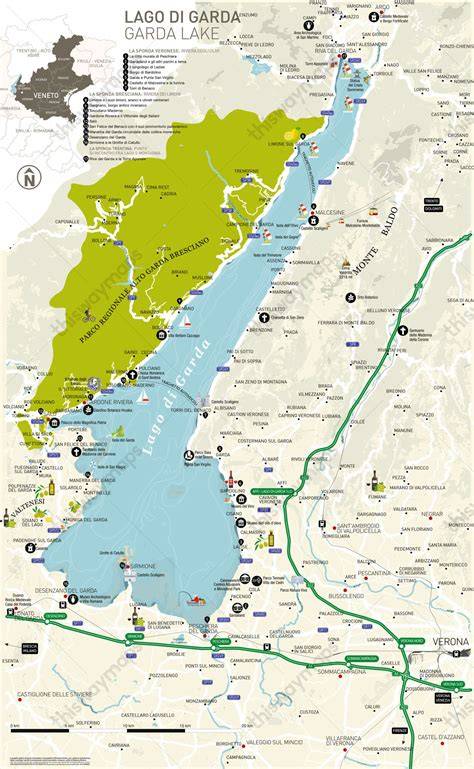 mappa del lago Millstättersee