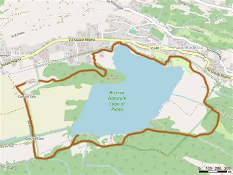 mappa della Riserva Lago di Piano (cartina e percorsi)