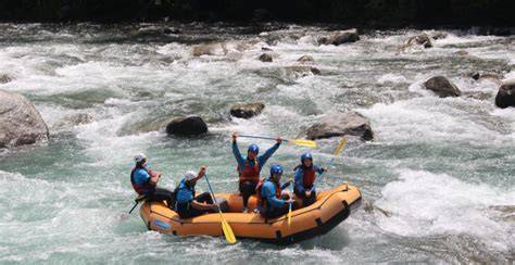 Mappa del fiume Adda e aree rafting in Valtellina